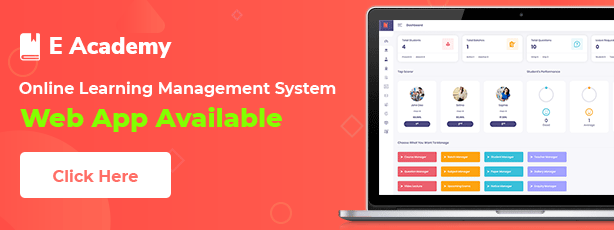 E-Academy - Online Classes / Institute / Tuition And Course Management (Android App + Admin Panel) - 1