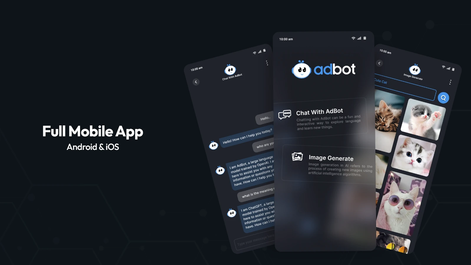 AdBot - ChatGPT Open AI Android and iOS App