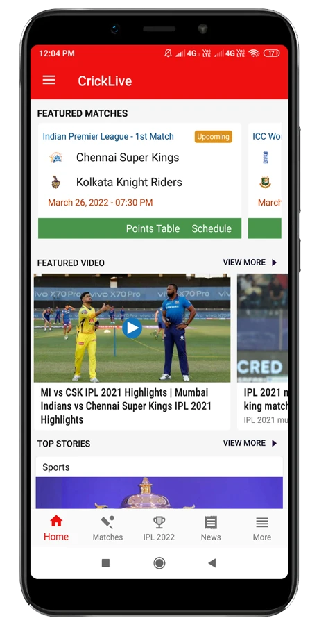 Android Cricket Live - Live Ipl Match , ICC world cup, Cricket News , Latest Update