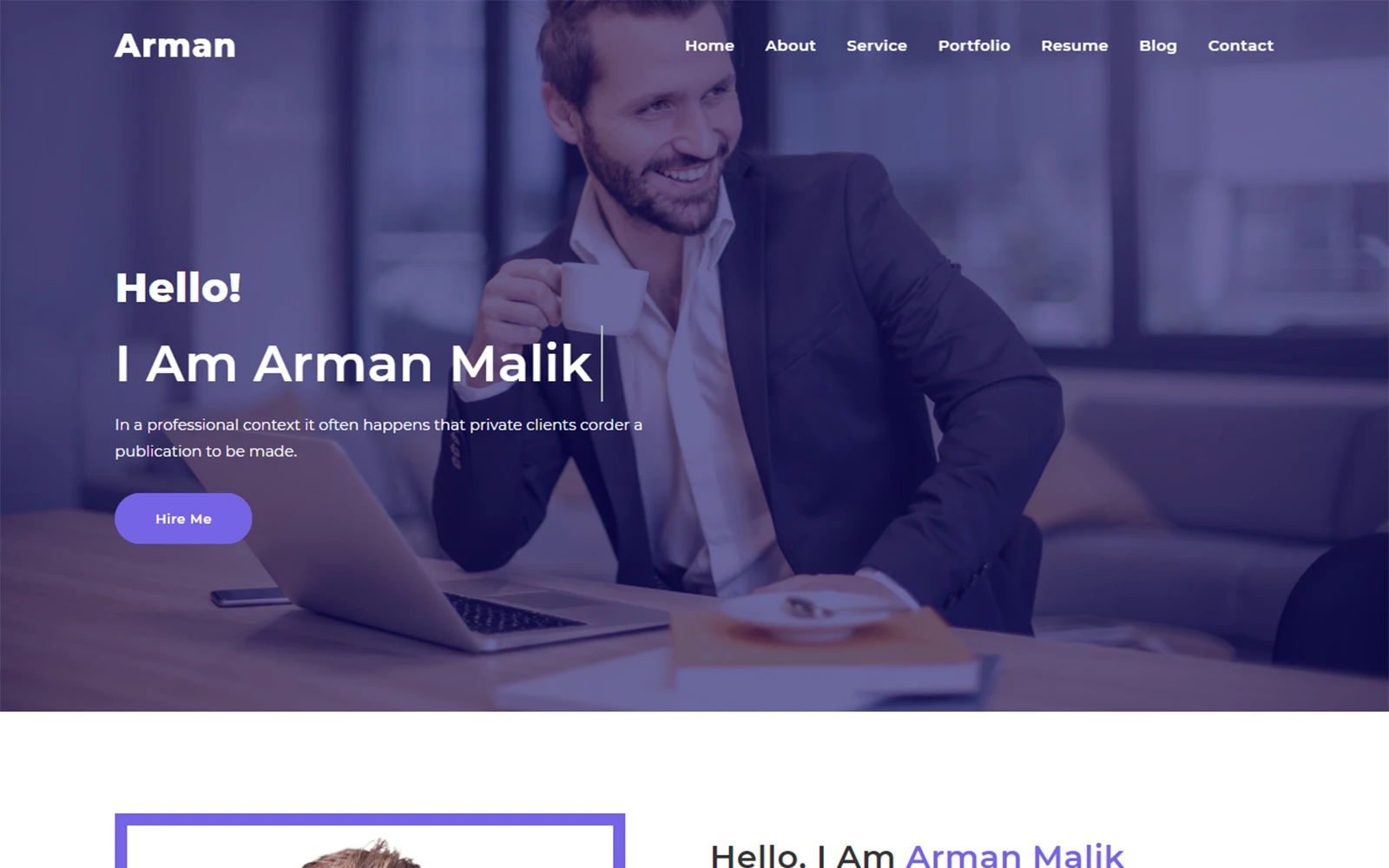 Arman Personal Portfolio HTML5 Template