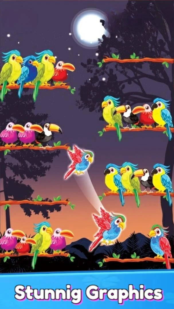 Bird Sorting Color Matching Complete Project