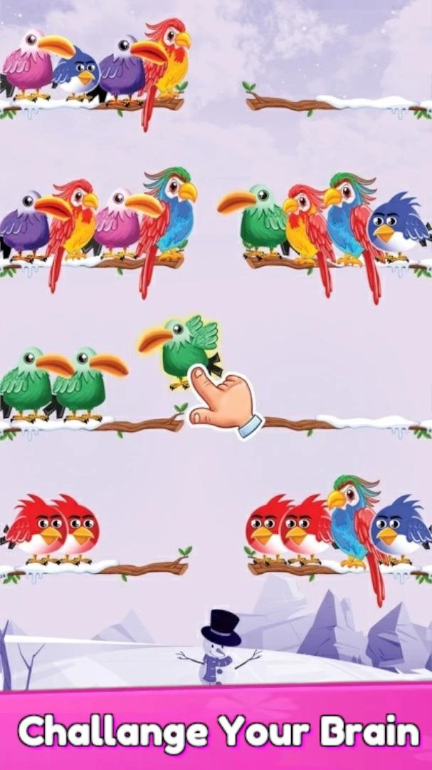 Bird Sorting Color Matching Complete Project