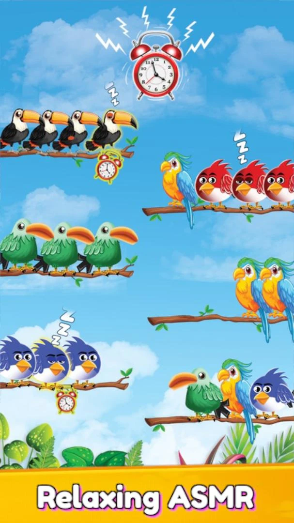 Bird Sorting Color Matching Complete Project