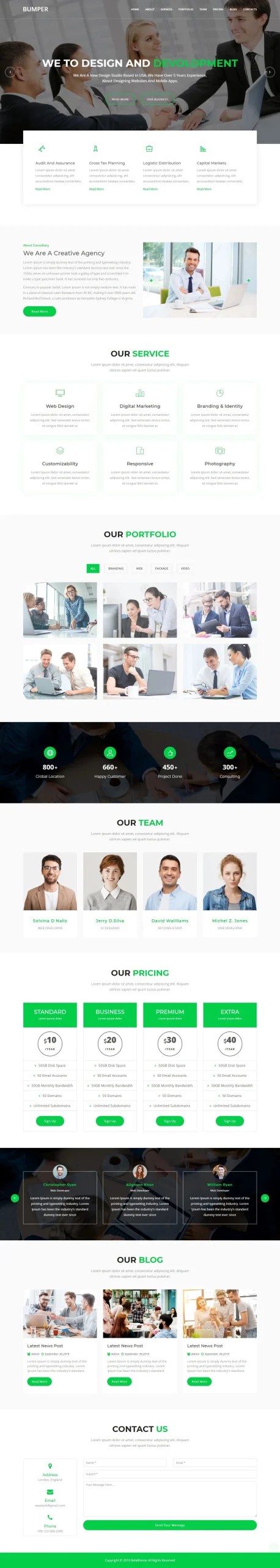 Bumper Material Design Agency HTML Template