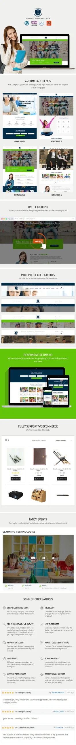 Campress - Responsive Education WordPress Theme