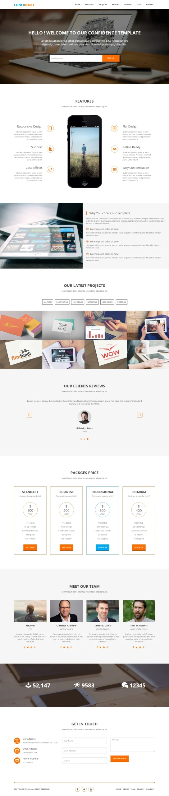 Confidence Digital Agency Website HTML Template