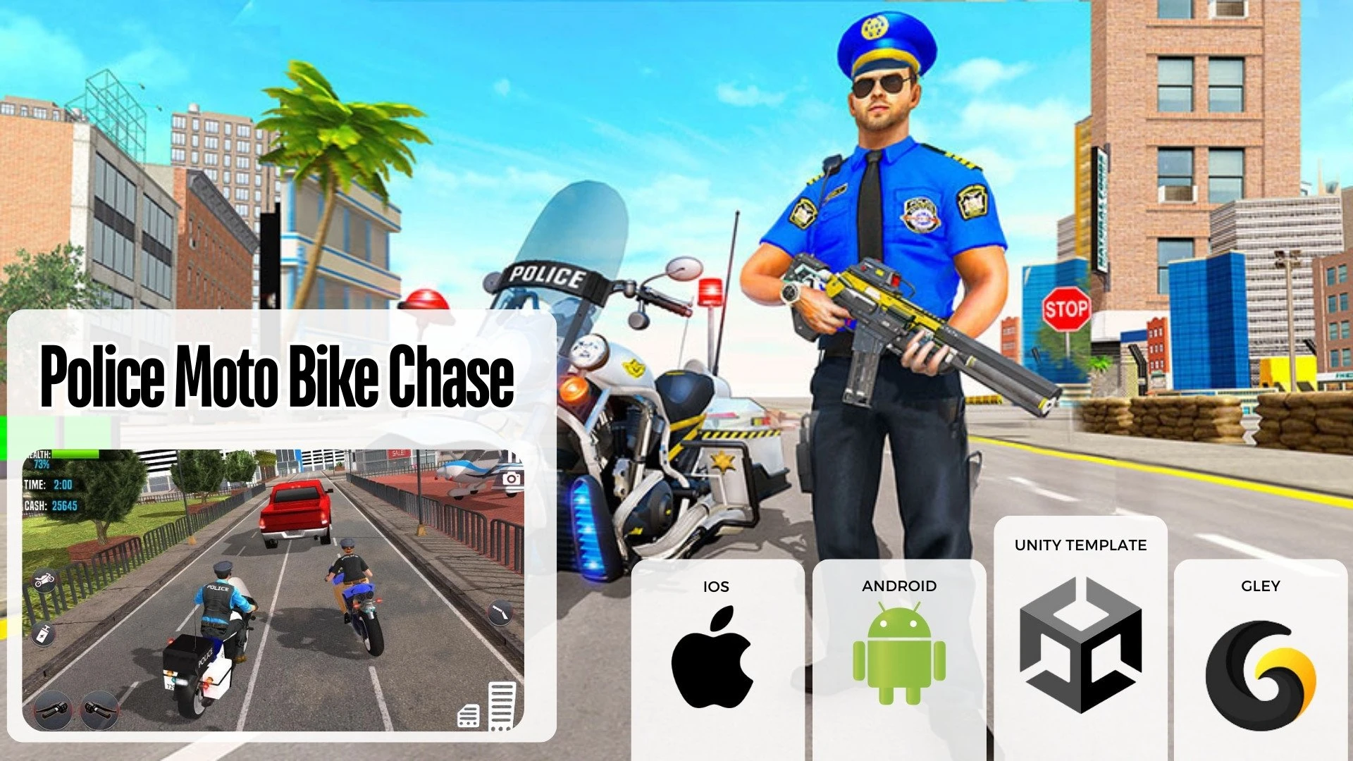 Crime City: Police Moto Bike Chase Games