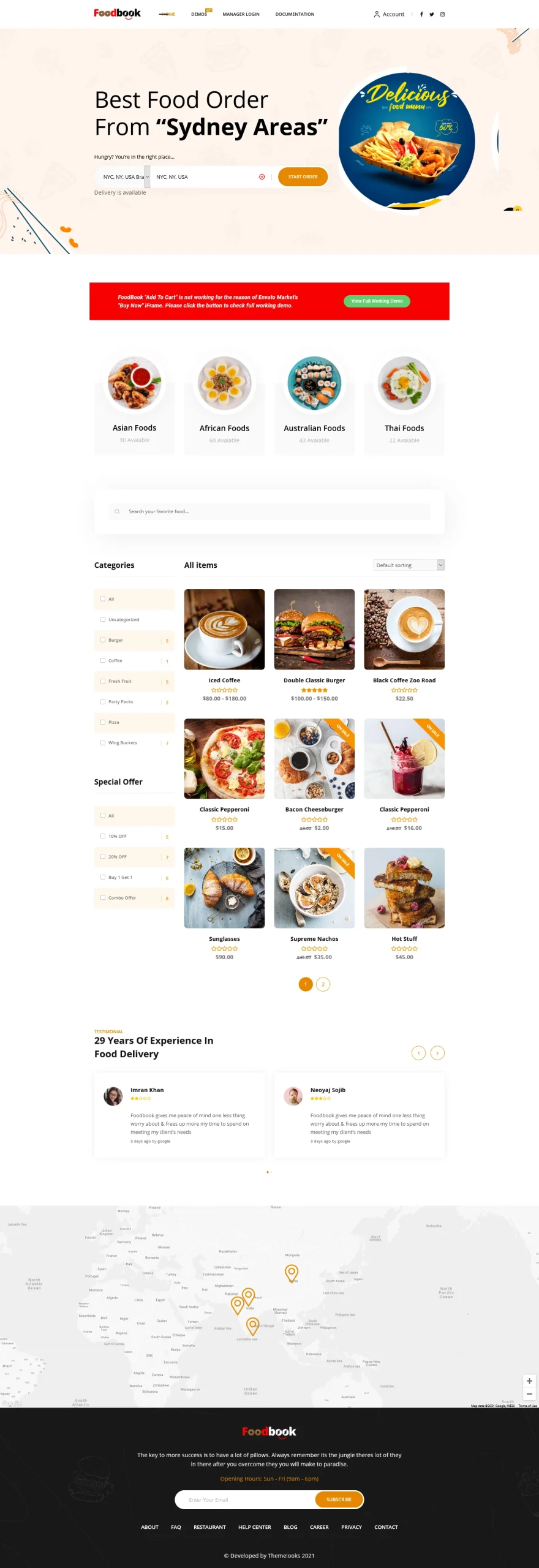 FoodBook | Online Food Ordering & Delivery System for WordPress with One-Click Order Printing