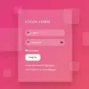 Glassmorphism login form design