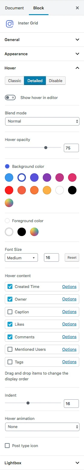 Inster – Instagram Block for WordPress Gutenberg Editor