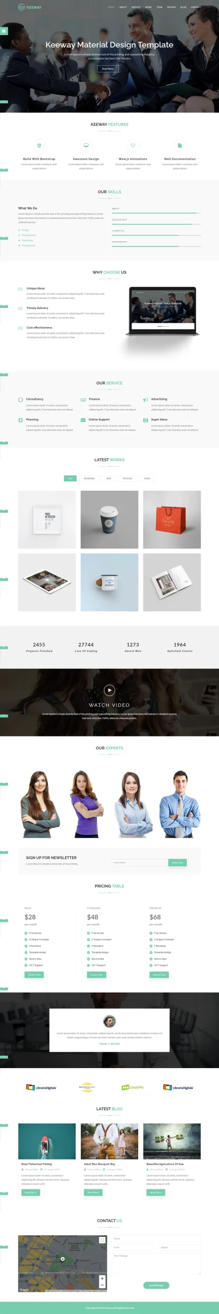 Keeway Material Design Agency HTML Template