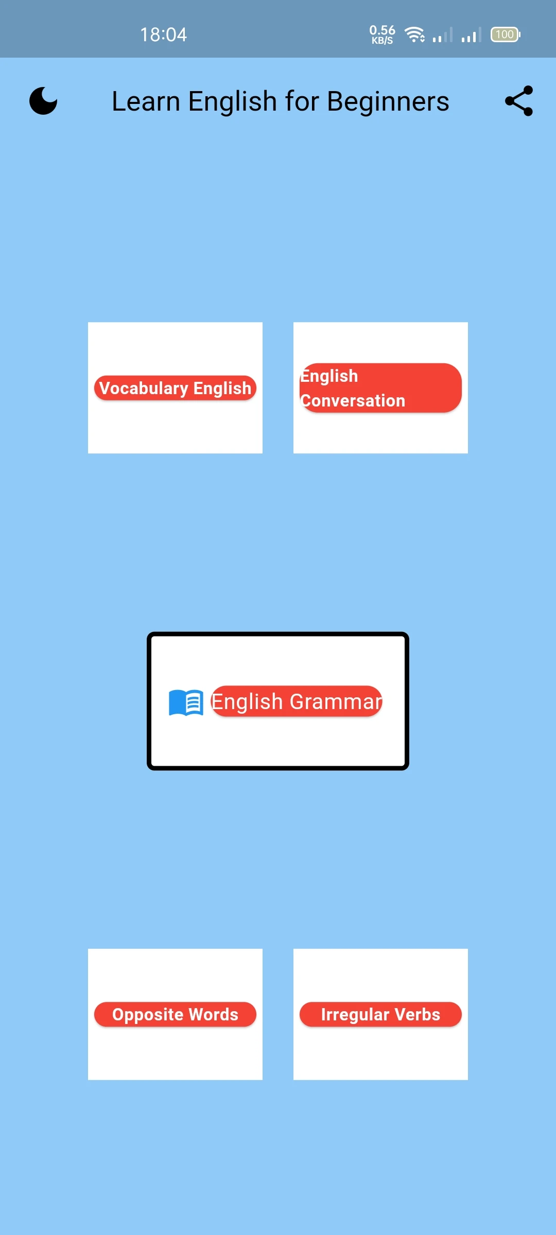 Learn English for Beginners - Professional Flutter Source Code