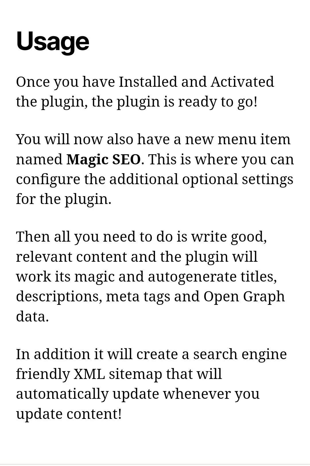 Magic seo automatic plugin