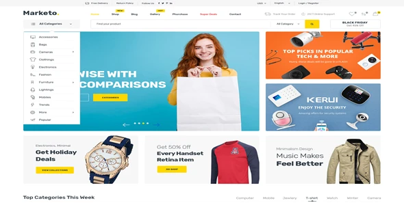 Marketo - eCommerce & Multivendor Marketplace Woocommerce WordPress Theme