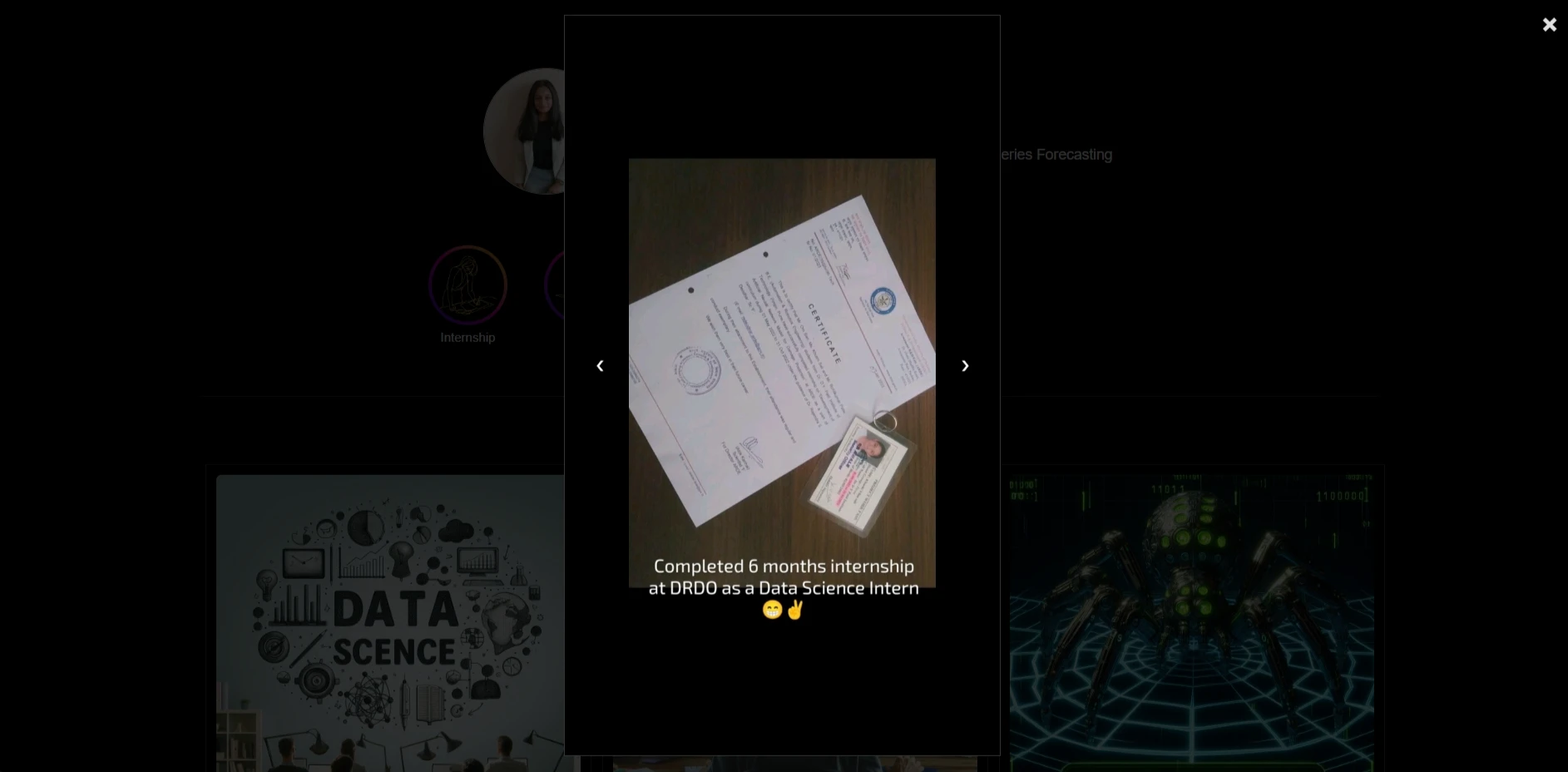 Portfolio inspired by instagram layout