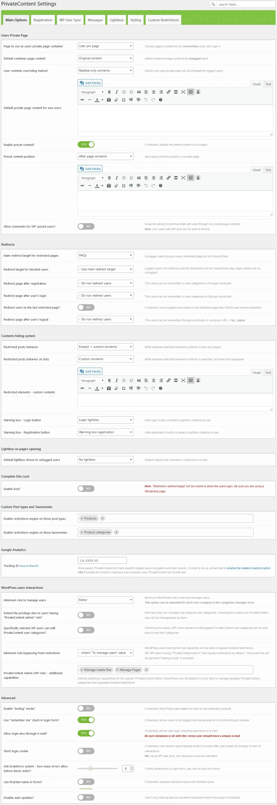 PrivateContent - Multilevel Content Plugin