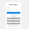 sign up and sign in login page