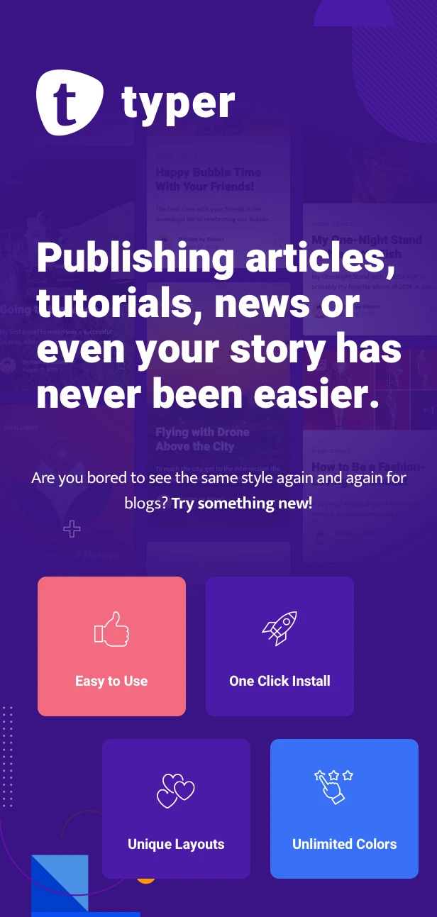 Typer - Amazing Blog and Multi Author Publishing Theme