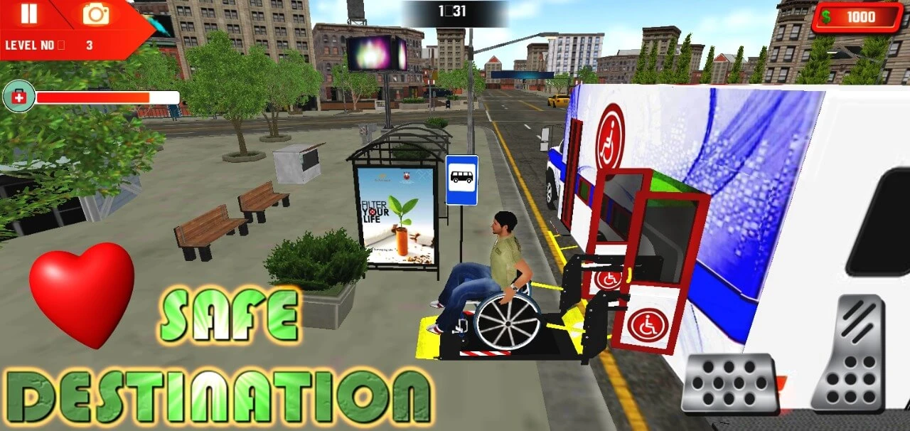 Wheel Chair Ambulance Rescue Simulator Game