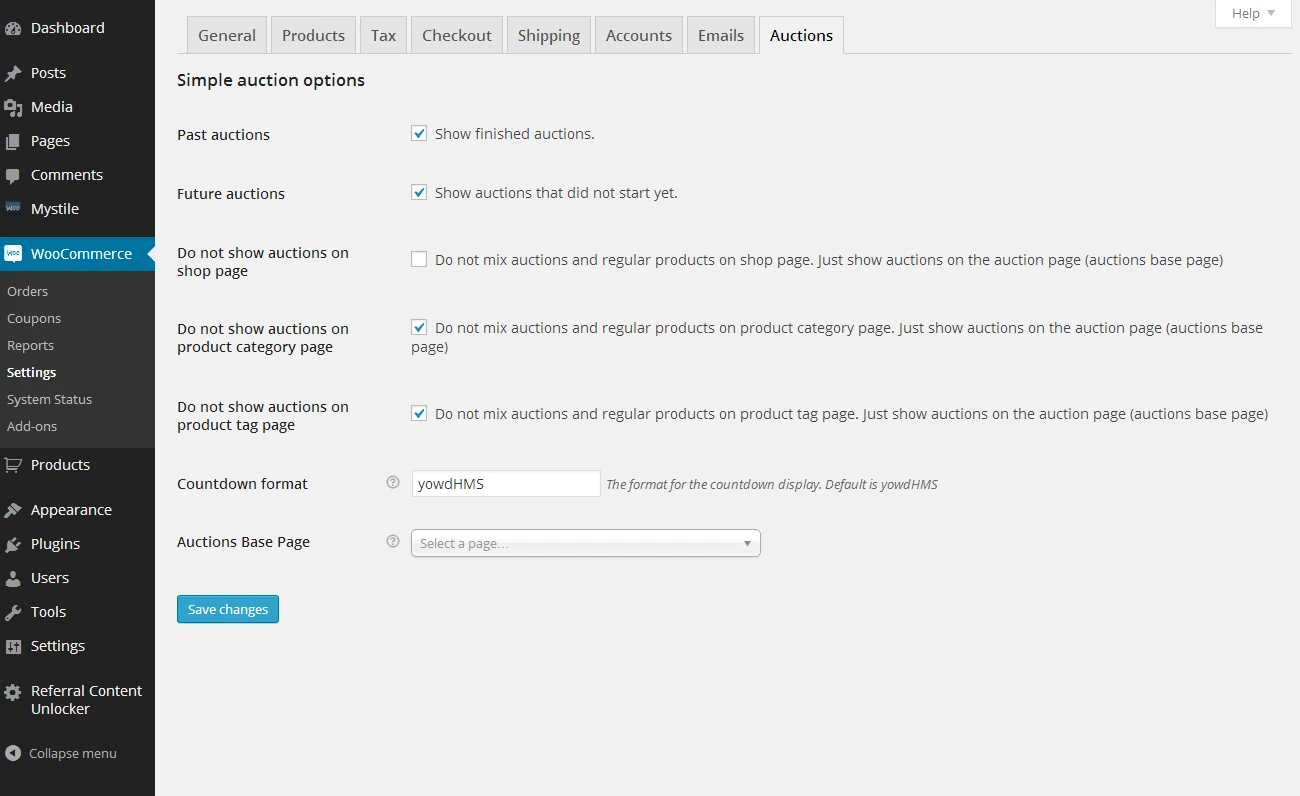 WooCommerce Simple Auctions - WordPress Auctions