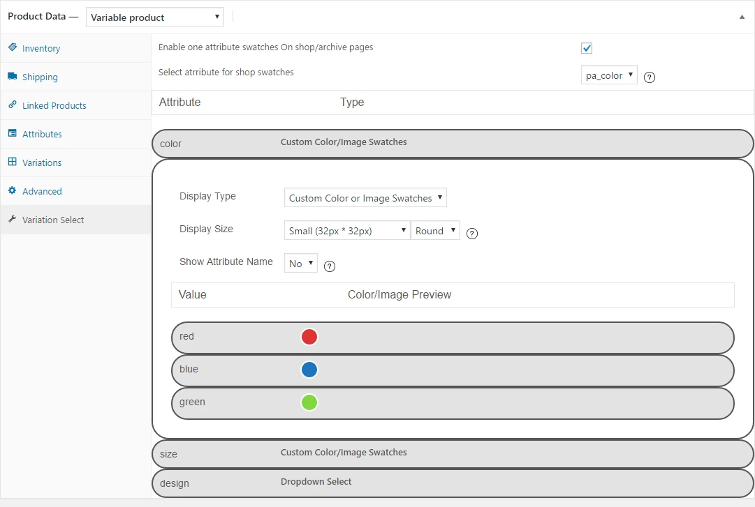 WooSwatches – WooCommerce Color or Image Variation Swatches