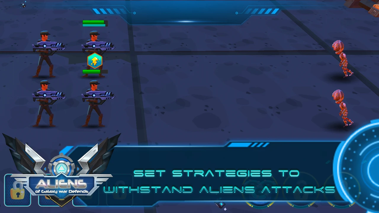 Aliens of Galaxy War Defends