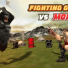 Fighting gorilla vs monster