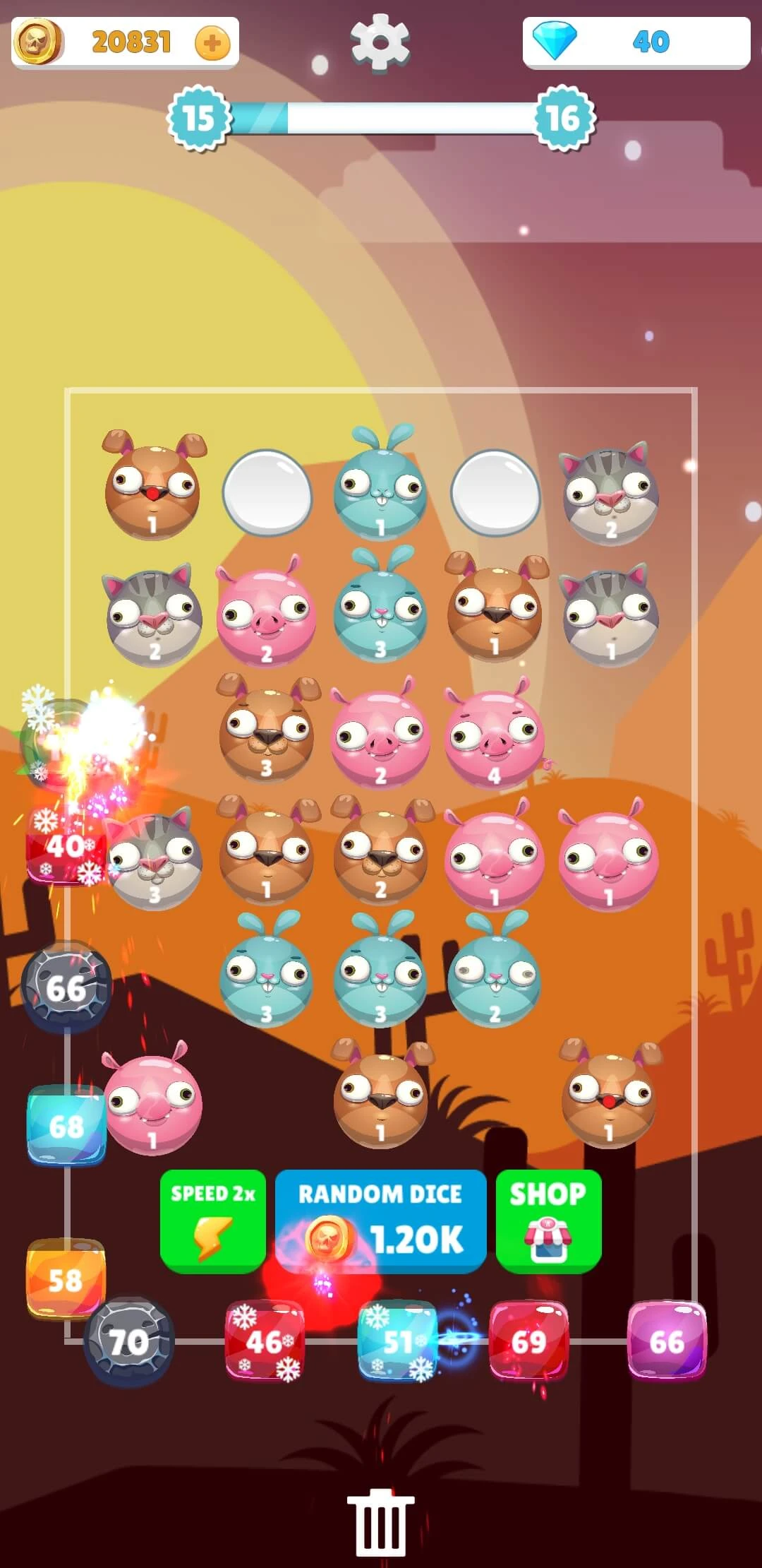 Merge Animals Tower Defense – original casual game